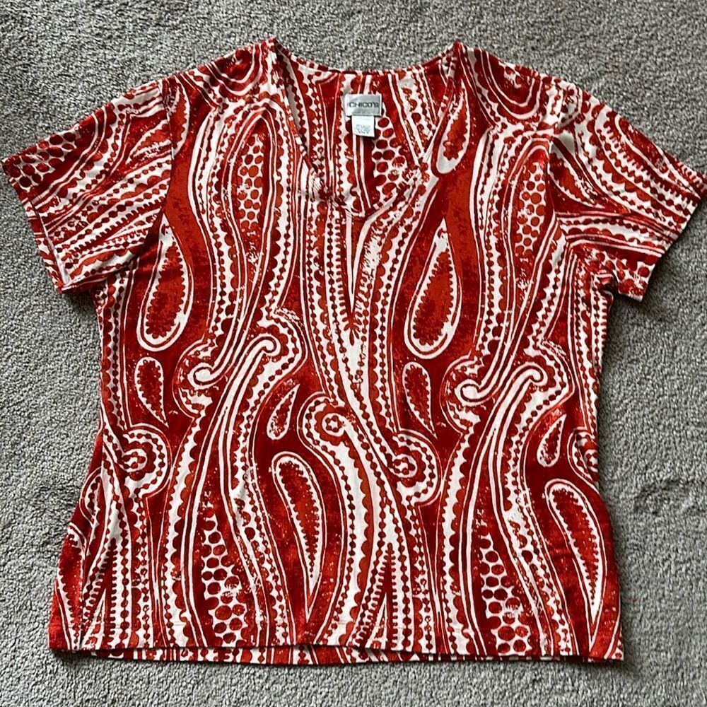 Chicos Paisley Top!